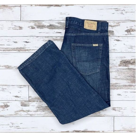 Levi Strauss Signature Gold Label Loose Straight Dark Wash Jeans Men's 38x30 - Picture 1 of 5
